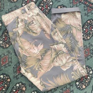 GAP Girlfriend chino cotton pants tropical print